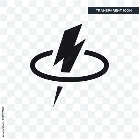 Electric Current Vector Icon Isolated On Transparent Background