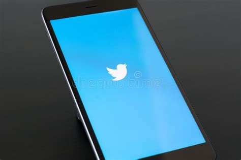 Twitter Application In Screen Editorial Photography Image Of
