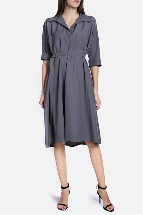 Belted Cotton Midi Dress Midi Dresses Made To Measure