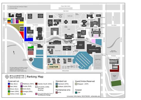 Campus Safety Reserved Parking Map