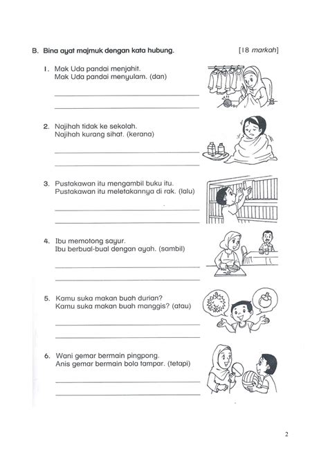 Lembaran Kerja Latihan Bahasa Melayu Tahun 3 Bina Ayat Latihan Bahasa