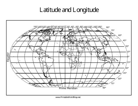 Latitude Longitude Outline Map Worldatlas Com Gambaran