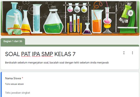 Silabus pembelajaran/belajar dari rumah (bdr) pjok untuk sd kelas 1. Soal PAT Online IPA SMP Kelas 7 Kurikulum 2013 Tahun ...