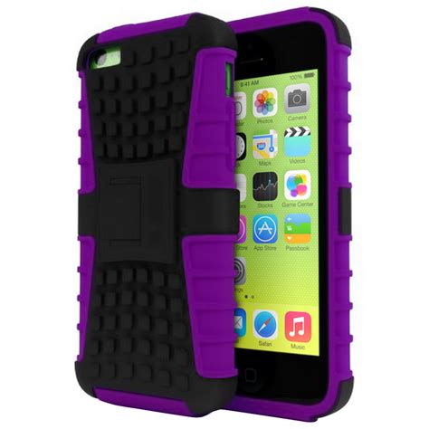 Rugged Tough Shockproof Case Apple Iphone 5c Purple