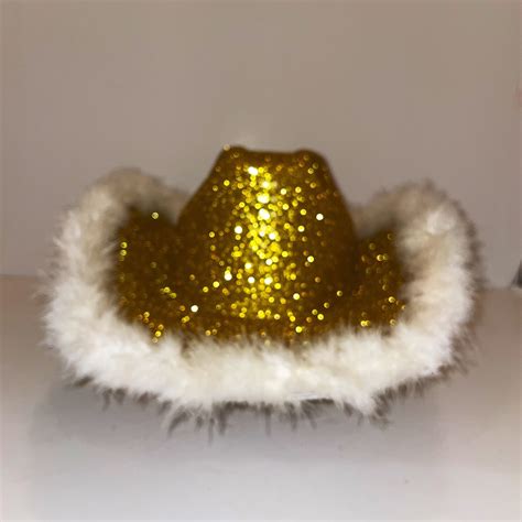 Solid Glitter Cowboy Hat Fully Customizable Cowgirl Hat Made Etsy