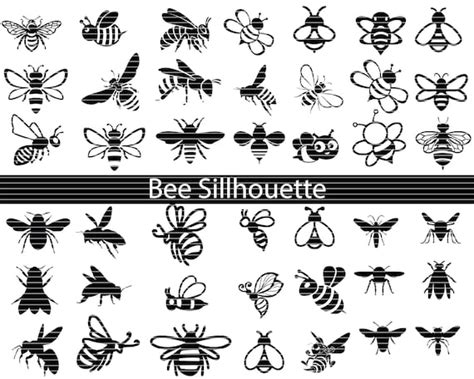 bee svg bundle bee silhouette bundle bee svg bee clipart etsy