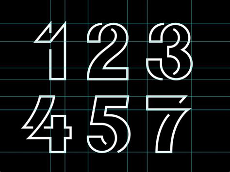 123457 By George Bokhua Numbers Typography Design Typography Cool