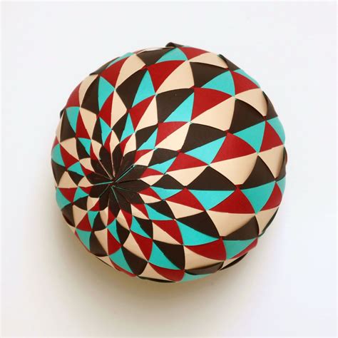 Sphere 014 With Triangles Paper Weaving Paper Ornaments Origami