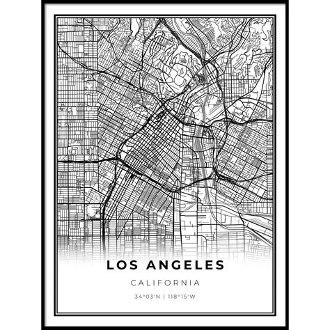 Downtown Los Angeles Map Prints Tom Lamb Maps - vrogue.co