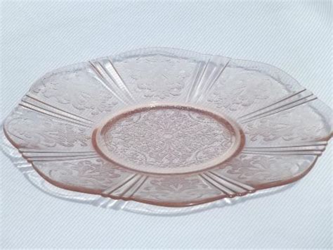 American Sweetheart Vintage Pink Depression Glass Cake Platter Chop Plate