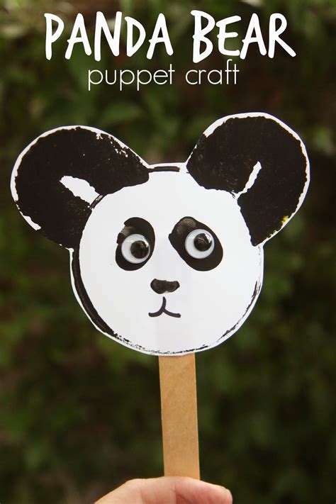 Toddler Approved Panda Bear Puppet Craft
