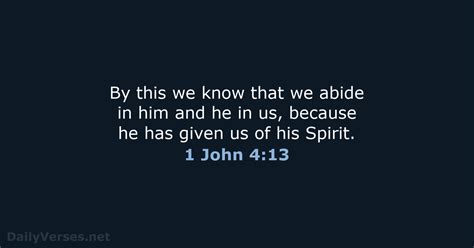 May 21 2018 Bible Verse Of The Day Nrsv 1 John 413