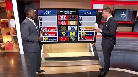 Espn rolls up its weekly espn college football picks, complete with analysis as for factors that are expected upon affect the games being played. ESPN College Football Playoff Predictions after Week 6 ...