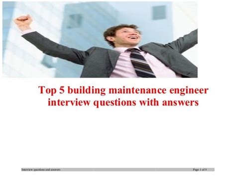 Top 5 Building Maintenance Engineer Interview Questions With Answers