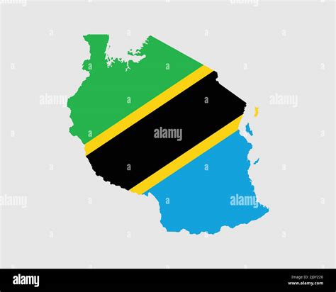 Tanzania Flag Map Map Of The United Republic Of Tanzania With The
