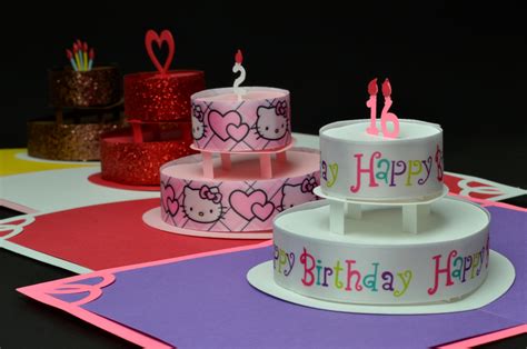 How To Make A Birthday Cake Or Wedding Cake Pop Up Card Creative Pop
