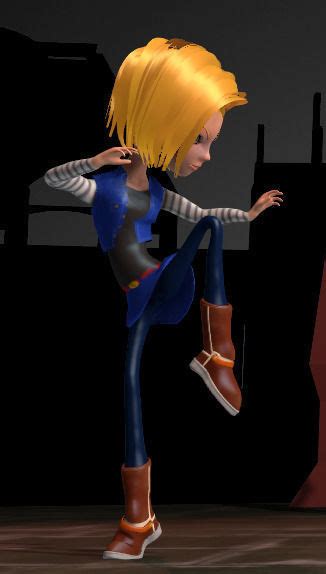 Android 18 Realtime Character Rig 3d Model Rigged Cgtrader