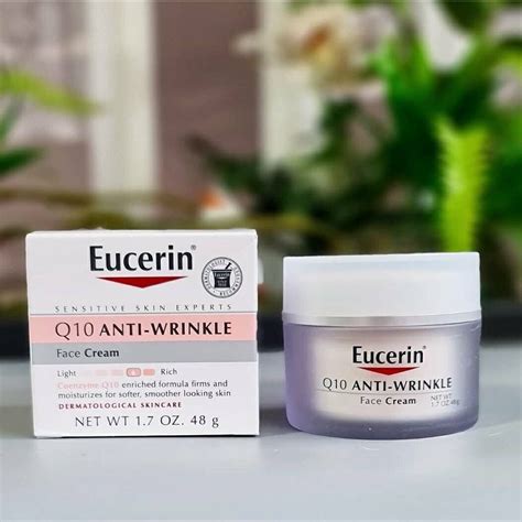 ครีมทาหน้าขาว Eucerin Q10 Anti Wrinkle Face Cream 48g ครีมบำรุงผิว ครีมทาหน้าผิวแพ้ง่าย