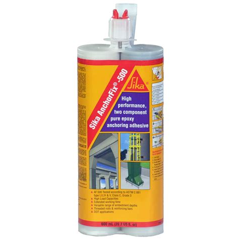 Sika Anchorfix 500 Two Component Epoxy 20 Oz High Performance