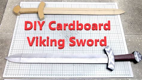 How To Make A Diy Cardboard Viking Sword Youtube