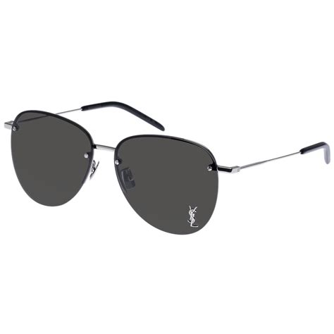 Saint Laurent Uni Sex Sl328km Silver Navigator Sunglasses Eyewear Index