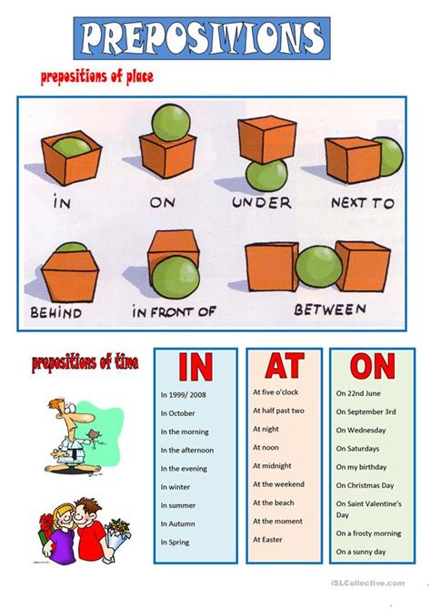Prepositions English Esl Worksheets For Distance Learning And