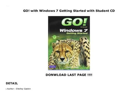 Go With Windows 7 Getting Started With Student Cd