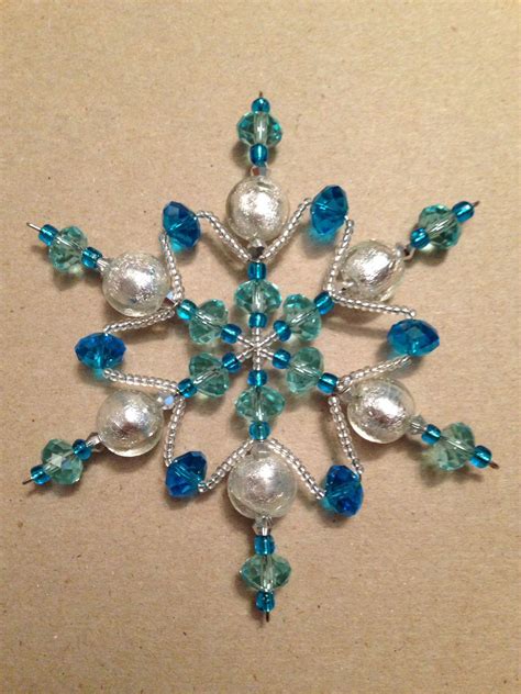 Bead Snowflake Ornament Handmade Christmas Decorations