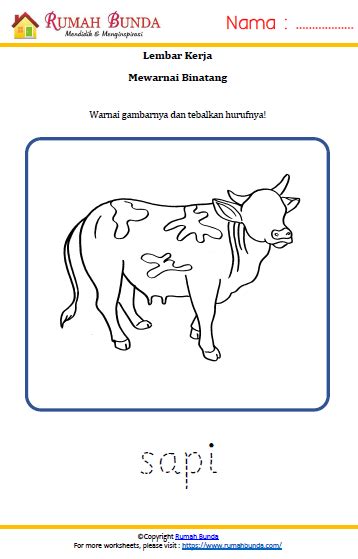 Kegiatan Anak Tk Tema Binatang Ternak - Guru Paud