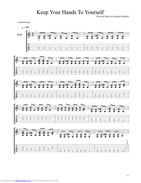 Keep Your Hands To Yourself Guitar Pro Tab By Georgia Satellites