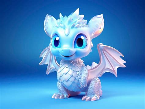Premium Photo Crystal Cute Baby Dragon Symbolising New Year