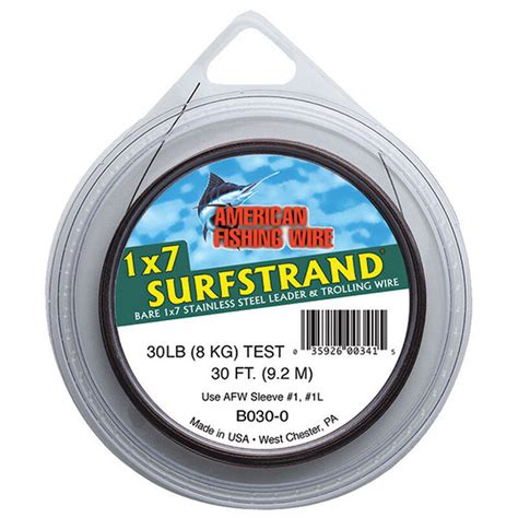 30 Surfstrand Bare Stainless Wire Leader Material B030 0 West Marine