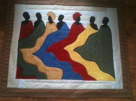 Appliqued Quilt Based On A Kwanzaa Us Postage Stamp African Quilts