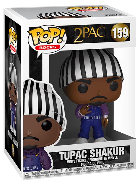 Funko Pop Rocks 2pac 159 Tupac Shakur In Overalls New Mint Condition