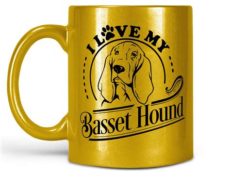 I Love My Basset Hound Coffee Mug Or Coffee Cup Basset Etsy