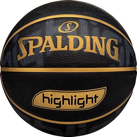 Spalding Highlight Blackgold Rubber Outdoor Basketball Size 7 295