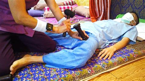 asmr thai hammer massage tok sen full body massage youtube