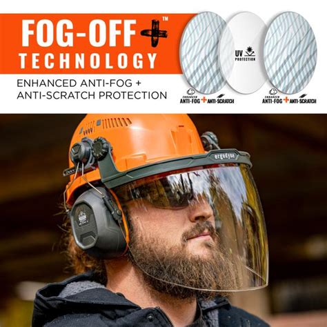Anti Scratch And Anti Fog Hard Hat Face Shield For Cap Style And Safety