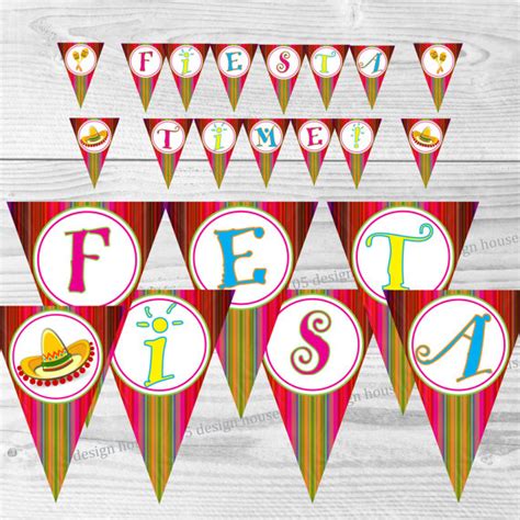 Instant Download Printable Fiesta Party Banner By 105designhouse
