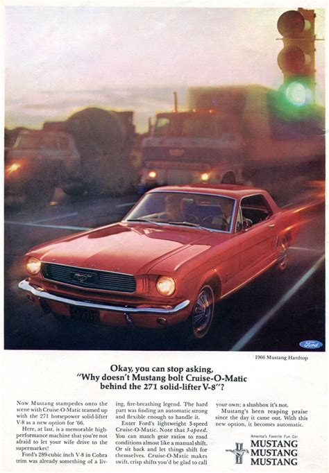 1966 Mustang Ad January 1966 Car And Driver Magazine 1966 Ford