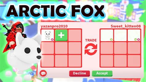 Trading Arctic Fox😍🤩 From Christmas Update In Adopt Me Roblox Youtube