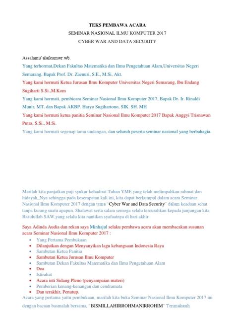 93+ Teks Mc Webinar Online Formal