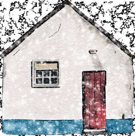 Snow Falling House Drawing Free Stock Photo Public Domain Pictures