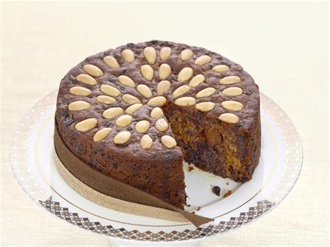 Topped With Almonds And Packed With Dried And Glace Fruit This Moist