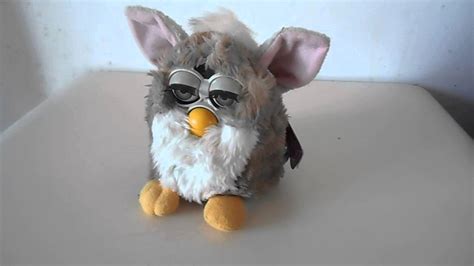 1998 Pink Grey White Furby By Tiger Toys Youtube