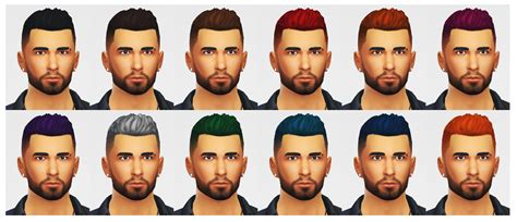 My Sims 4 Blog Lumialover Sims Fadeslicked Hair For Males