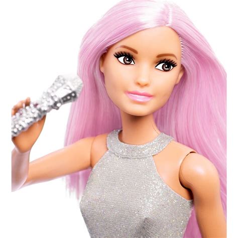 Barbie Careers Pop Star Doll Long Pink Hair With Iridescent Skirt