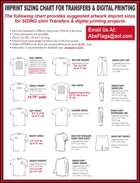 vinyl shirt placement guide printable