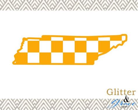 Checkerboard Tennessee Car Decal Rocky Top Vols Etsy Tennessee Car