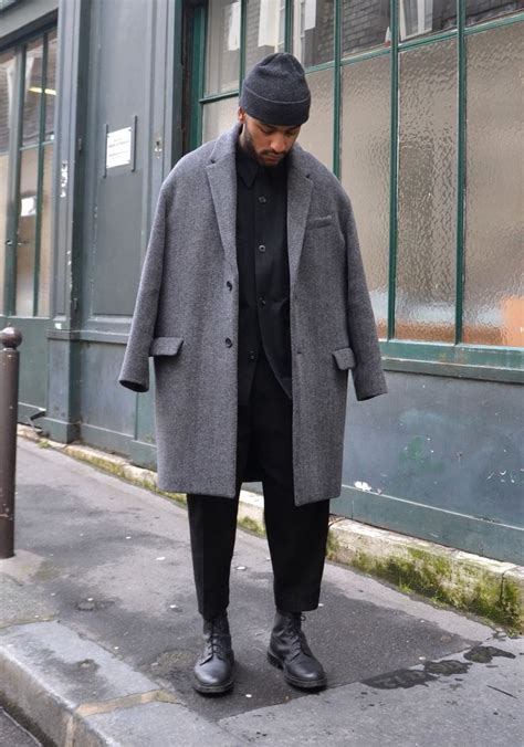 Oversized Gray Japanese Style Coat Urban Street Style